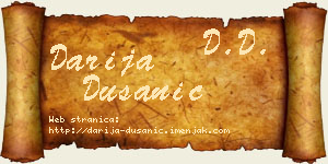 Darija Dušanić vizit kartica